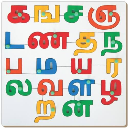 Tamil alphabets puzzle - consonants toy
